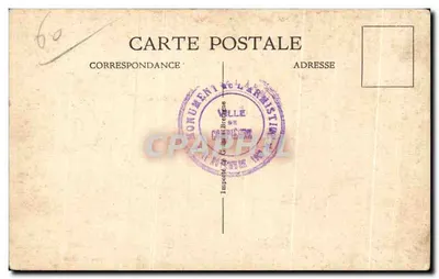 Podpis Armistyczu — 11 listopada 1918 — Wydawca: Monumeni de l'Armistice — Rewers