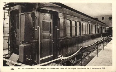 Rethondes - O Vagão do Marechal Foch onde foi assinado o armistício em 11 de novembro de 1918