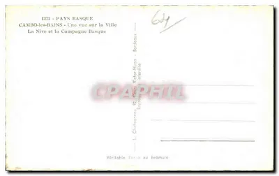 Cambo-les-Bains — País Basco — L. Chitarneau — Verso