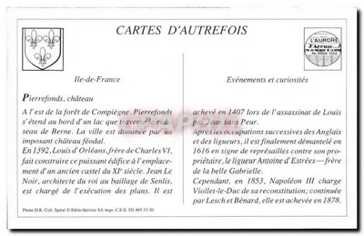 Pierrefonds — Stacja, Jezioro i Zamek — LL. — Rewers