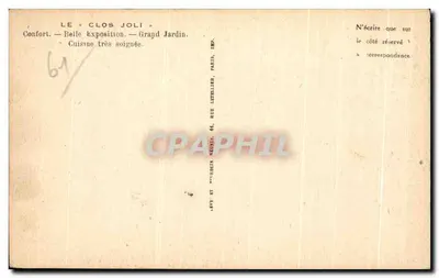 Estação Termal de Bagnoles-de-l'Orne — Tessé-la-Madeleine — Le « Clos Joli » — Um Coin dos Jardins — Verso