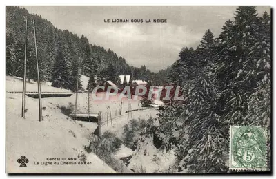 Le Lioran sob a neve — Cantal — 469 — A Linha do Caminho de Ferro