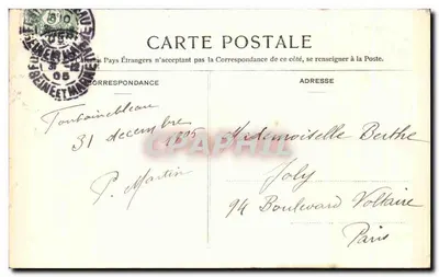 Floresta de Fontainebleau — L'Alfred de Musset (Garganta do Louro) — editor H. Martin, n° 366 — Verso