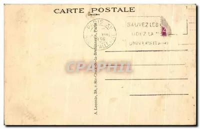 Paris — Chambre des Députés — The Chamber of Deputies — éditeur A. Leconie, n°41 — Verso