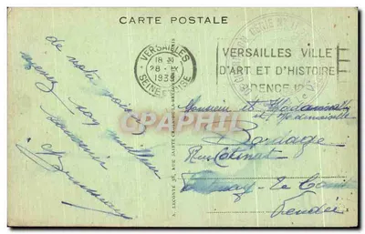 Versajles — Basen Neptuna i Wielkie Wody — A. L. — n° 165 — Rewers