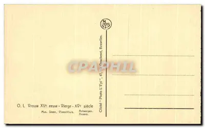 Dziewica z kamienia — XV wiek — Photo L'Epî, Bruksela — Rewers