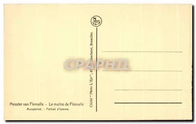Retrato de homem — caricatura — Meester van Flemalle, Bruxelas — Verso