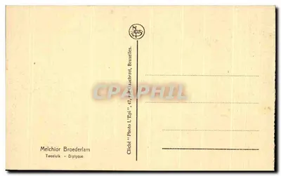 Natividade e São João Batista — pintura em madeira — Melchior Broederlam, Bruxelas — Verso