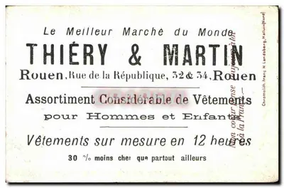 A Anconilha — Linguagem das Flores — Thiéry & Martin, Roupas Rouen — Verso
