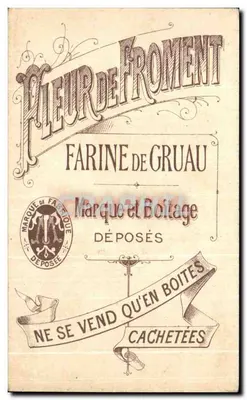 Fleur de Froment — Farine de Gruau — Éditeur Touhoure, Paris — Verso