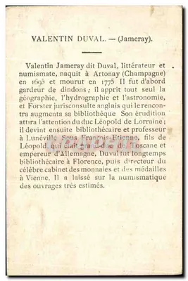 Dziecko z indykami — Valentin Duval — wydawca Jameray — Rewers