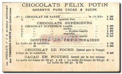 Deux soldats en uniforme — scène humoristique avec un cheval et une chaise — Chocolat Félix Potin, n° 4 — Verso