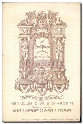 Huisje van de Kleine Sint Thomas — Parijs — Artistieke lithografie Minot & Cie, rue Beranger — Achterkant
