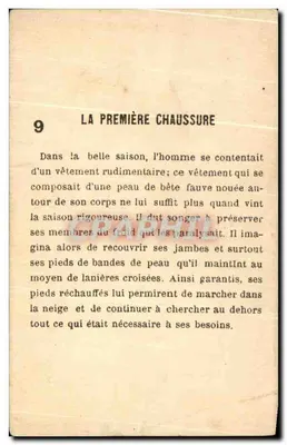 Pierwsza buta — seria 9 kart — wydawca nieznany — Rewers