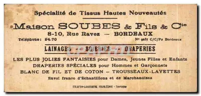 Dzieci grające z postacią z lodu — festiwna ilustracja — Wytwórnia SOUBES & Fils & Cie, Bordeaux — Rewers
