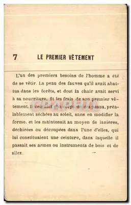 Pierwszy ubiór — Ilustrowana karta n°7 — Wydawca nieznany — Rewers