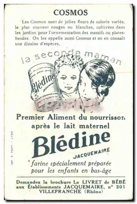 Cosmos — Blédine — Wydawca Jacquemaire, nr 201 — Rewers