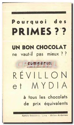 Cervo — Preço de Elegância — Coleção de 30 sujeitos — Révillon — Verso