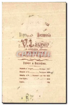 Costumes de Andaluzia — A buñolera — V. Lauper, La Junquera (Espanha) — Verso