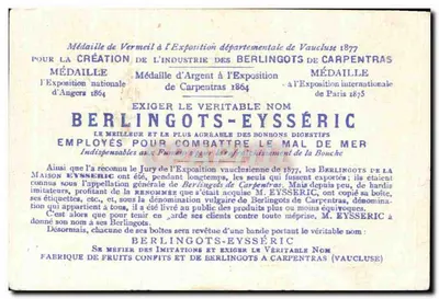 Chromo Berlingots Eysseric Dumont d'Urville Bateau Navigateur — Rewers