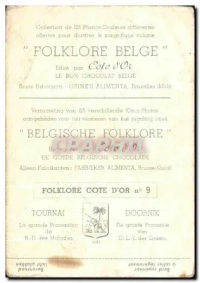 Processão de N.-D. dos Doentes em Tournai — 1883 — Côte d'Or — Verso