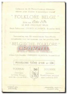Tournai — Sarrages, le Collet Rouge — Côte d'Or n°104 — Rewers
