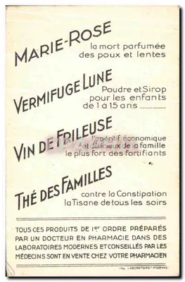 Papa Frileuse — publicidade para produtos infantis — editor Frileuse — Verso