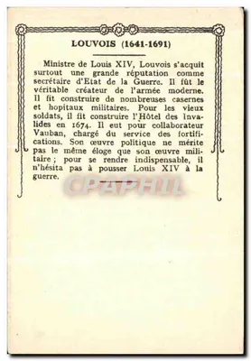 François-Michel Le Tellier, marquis de Louvois — Uitgever: Émile Du Vese, serie 'Lanousse Illustré' — Achterkant