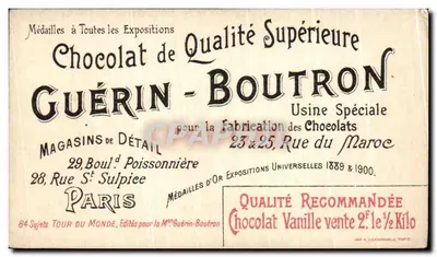 Naples i Wulkan — Le Tour du Monde en 84 Étapes — Chocolat Guérin-Boutron, n°71 — Rewers