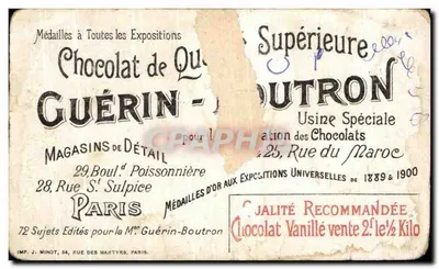 Scène militaire — pièce au Cirque impérial du Boulevard du Temple — éditeur IMP. J. MINOT, PARIS — Verso