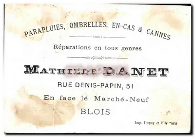 Chromo Mathilde Danet ulica Denis Papin Nowa Wieża Blois Skorupka — Rewers