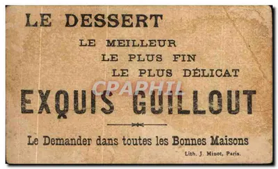 Chromo Biscuits Guillout, ulica Rambuteau, Paryż — Rewers