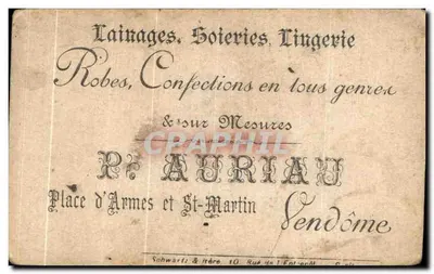 Chromo Spójrz na moje cedry Libanu Bourgeois Auriau Plac Zbrojny i Saint-Martin Vendôme — Rewers