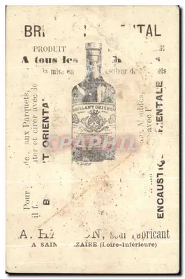Chromo Argus Azul Celeste E Sua Lagarta Borboleta Brilhante Oriental Hauton Saint Nazaire — Verso