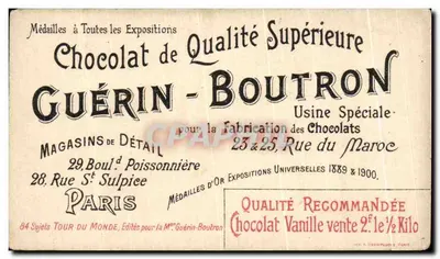 Czerwona Plac w Moskwie — seria 58 — Chocolat Guérin-Boutron — Rewers