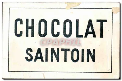 Chocolat Saintaintoin — reklama czekolady — wydawca nieznany — Rewers