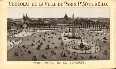 Place de la Concorde — Paris — reklama czekolady z miasta Paryża