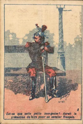 Cavaleiro francês — caricatura satírica — editor anônimo, N°85