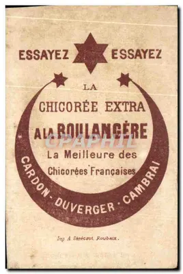 Marché aux fleurs — scène de vente — éditeur CARDON-DUVERGER, Cambrai — Verso