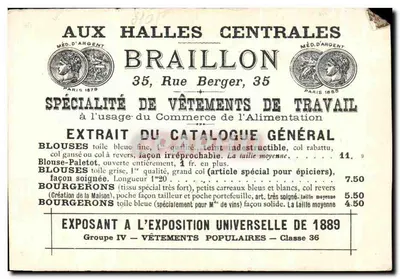 Chromo Mieszkalnictwo Lacustre W centralnych halach Braillon Ulica Berger — Rewers