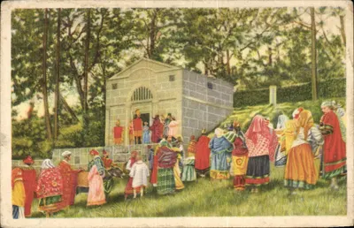 Tieghem — Le Jeu de la Passion sur le théâtre de plein air devant le Palais de Caïphe — édité par Côte d'Or