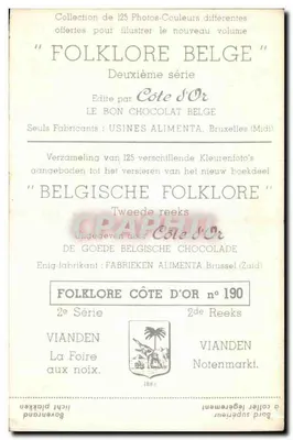 Marché aux noix — Vendant aux noix — éditeur Côte d'Or, série 2, n°190 — Verso