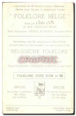 Binche — Duży rondreau Giliów na placu — Cote d'Or nr 68 — Rewers