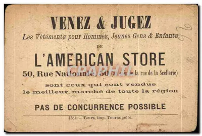 Cromo As Festas de Ano Novo Coelhos American Store Rue Nationale — Verso