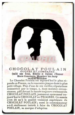 Crianças brincando — Chocolat Poulain — editor não visível — Verso