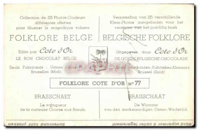O vencedor da curiosa Corrida dos Bois — Folklore Côte d'Or n°77 — Verso