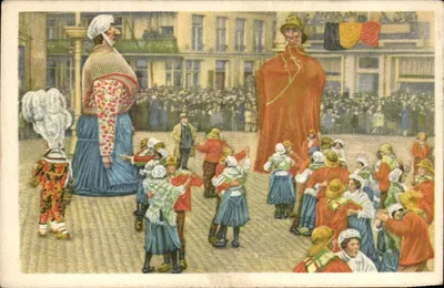 Ostende — Os gigantes dançam entre grupos de pescadores — Côte d'Or n°123