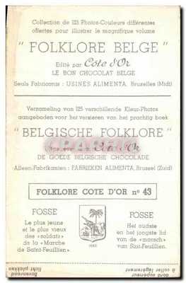 Fosse — o mais jovem e o mais velho dos « soldados » da Marcha de Saint-Feuillien — Côte d'Or, n°43 — Verso