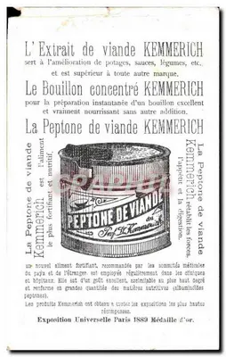 Kemmerich — A preparação do jantar — Gaberet & Perich-Ruël — Verso