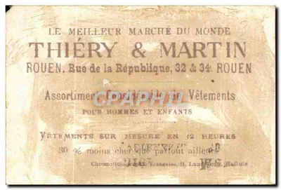 Dzieci w strojach epoki — Thiéry & Martin — Rouen — Rewers